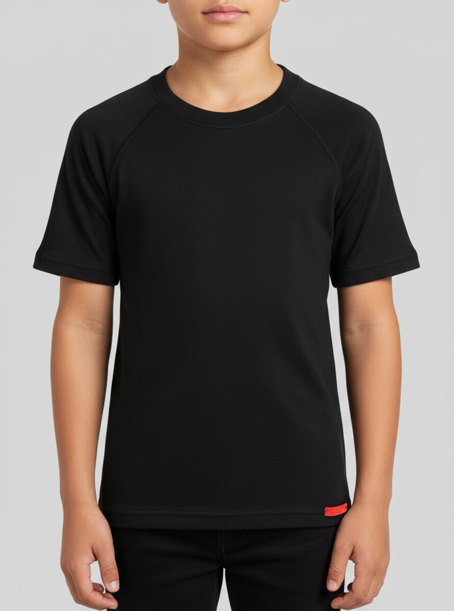 Çocuk Termal Tişört 2. Seviye 9267 - Siyah - Blackspade