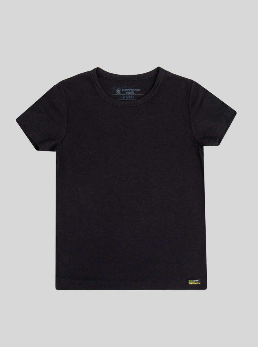 Çocuk Termal Tişört 1. Seviye 9299 - Siyah - Blackspade
