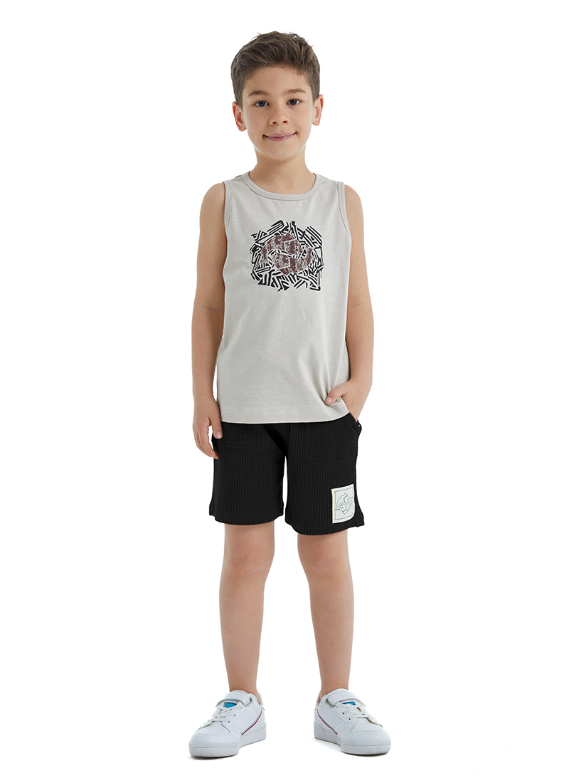 Erkek Çocuk Atlet 40484 - Bej - Blackspade