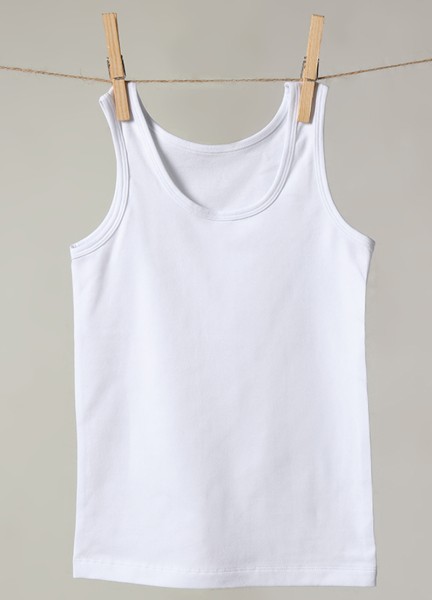 Erkek Çocuk Organik Atlet 9400 - Beyaz - 2