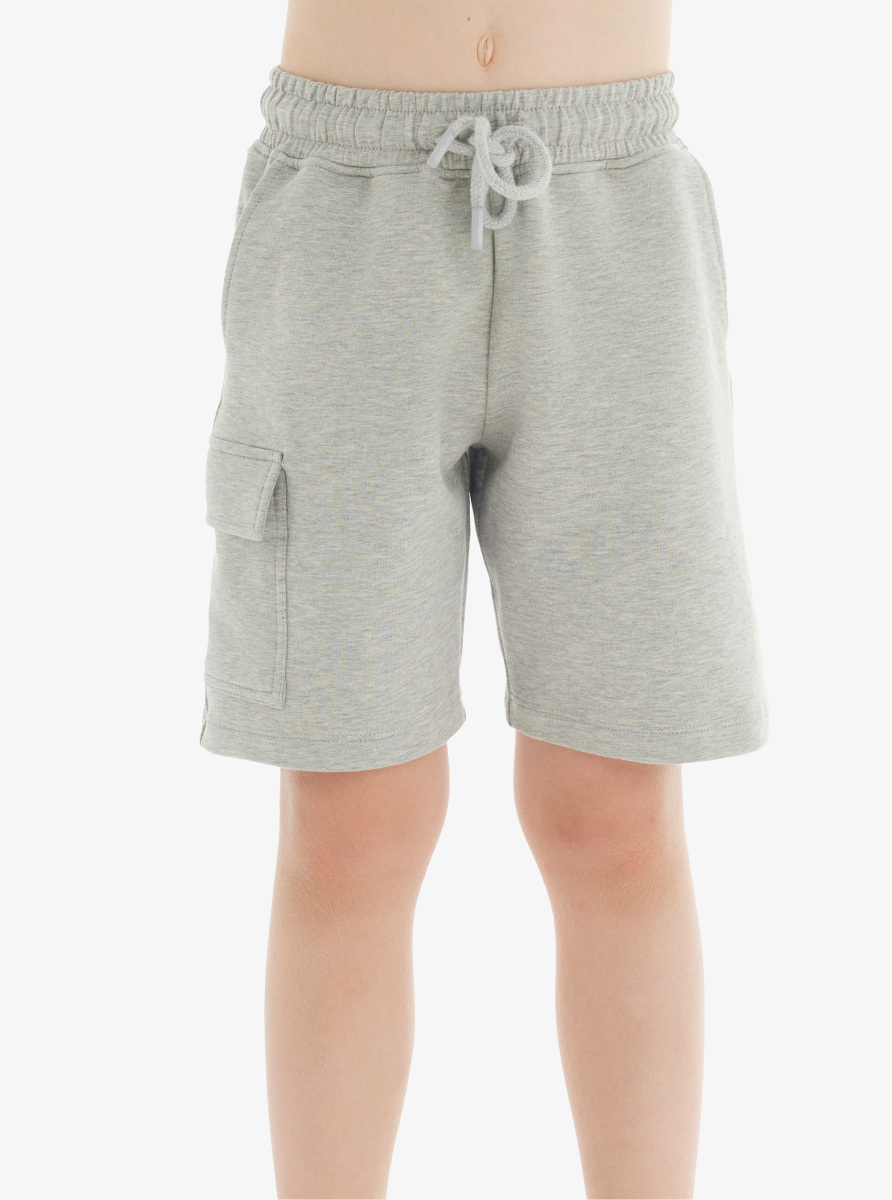 Erkek Çocuk Şort 40748 - Gri Melanj - Blackspade