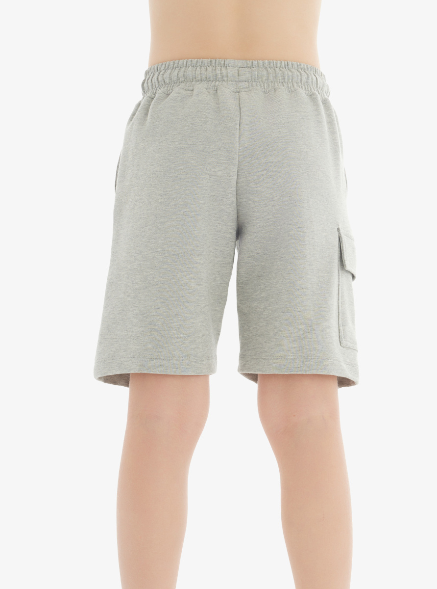 Erkek Çocuk Şort 40748 - Gri Melanj - Blackspade (1)