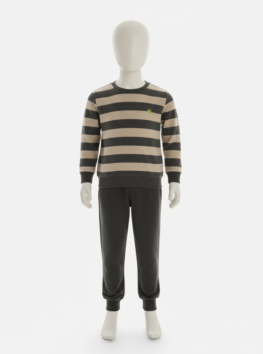 Erkek Çocuk Termal Pijama Takımı 40846 - Antrasit - Blackspade (1)