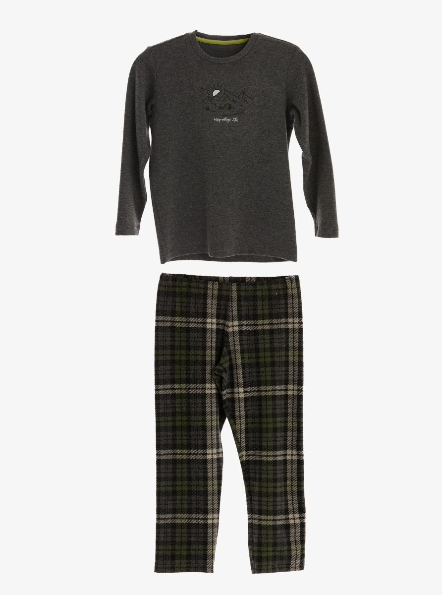 Erkek Çocuk Termal Pijama Takımı 40847 - Antrasit - Blackspade (1)