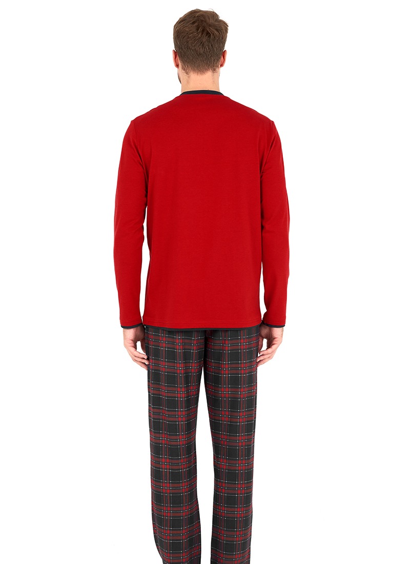 Erkek Pijama Takımı 30767 - Kırmızı - Thumbnail