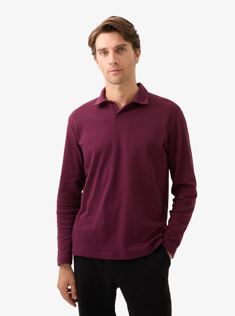 Erkek Polo Yaka T-Shirt 40820 - Bordo - Blackspade