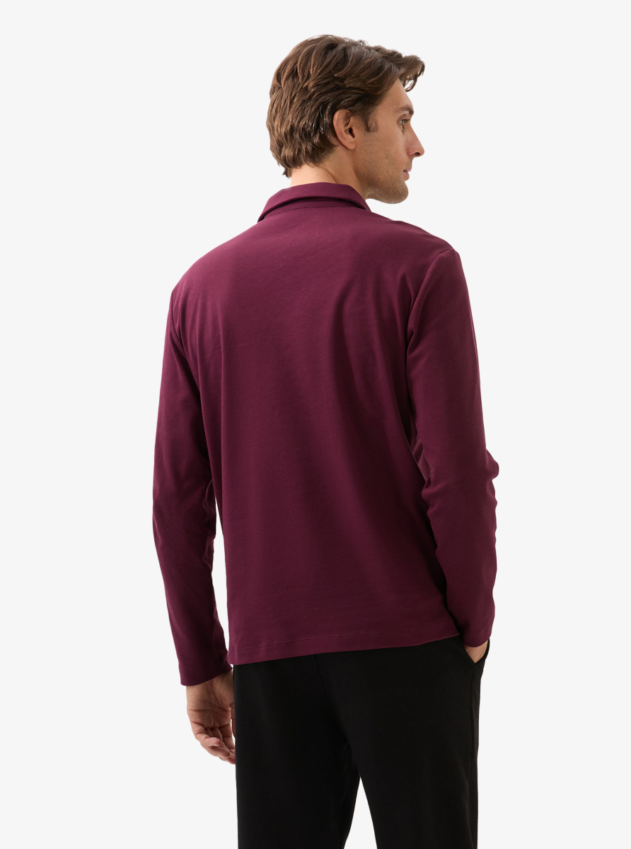 Erkek Polo Yaka T-Shirt 40820 - Bordo - Blackspade (1)