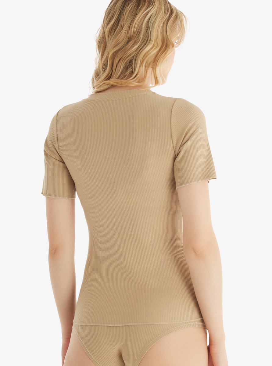 Kadın T-Shirt 51814 - Kahverengi - Blackspade (1)