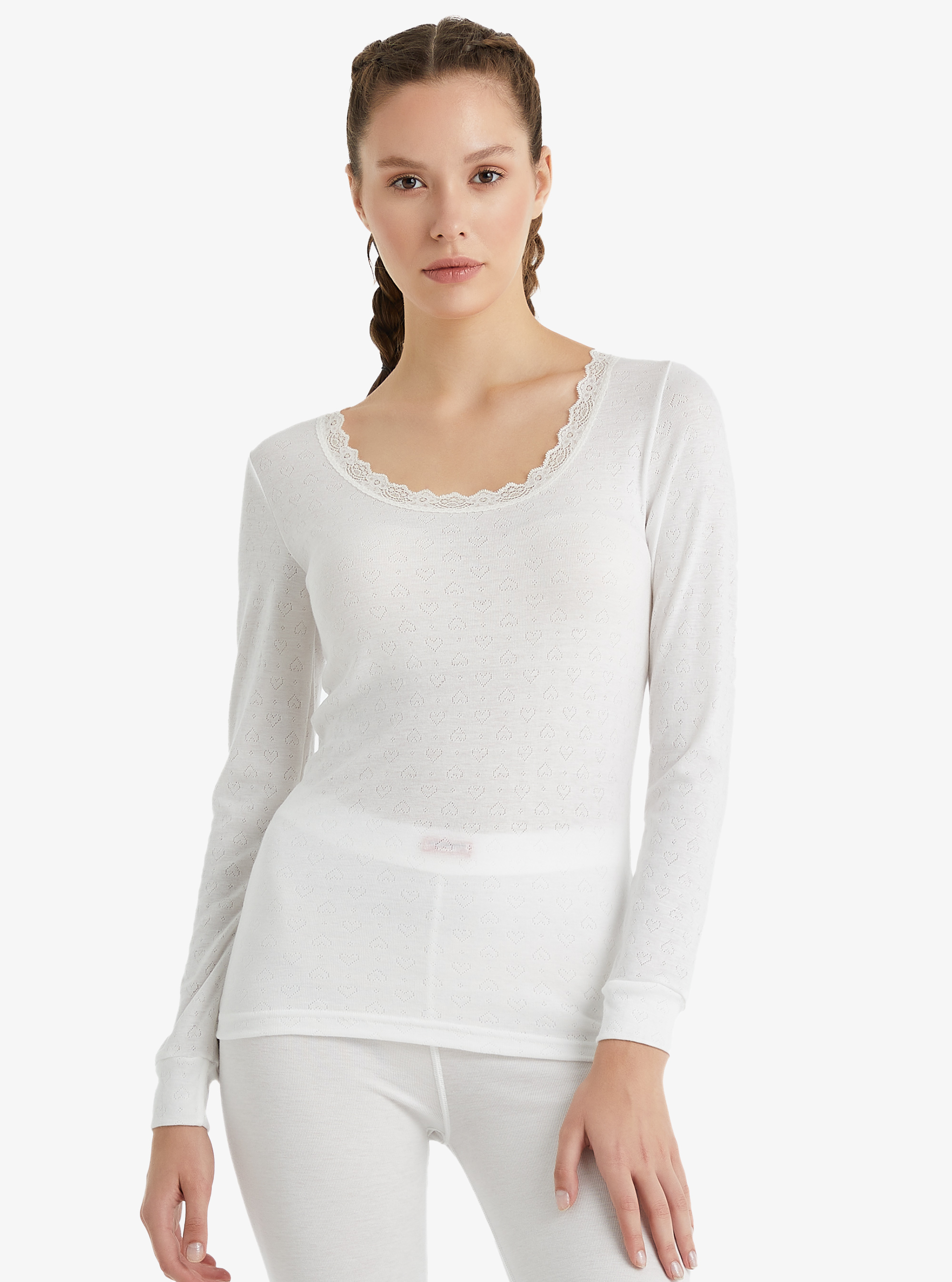 Kadın Termal Atlet 1. Seviye 1268 - Beyaz - Blackspade