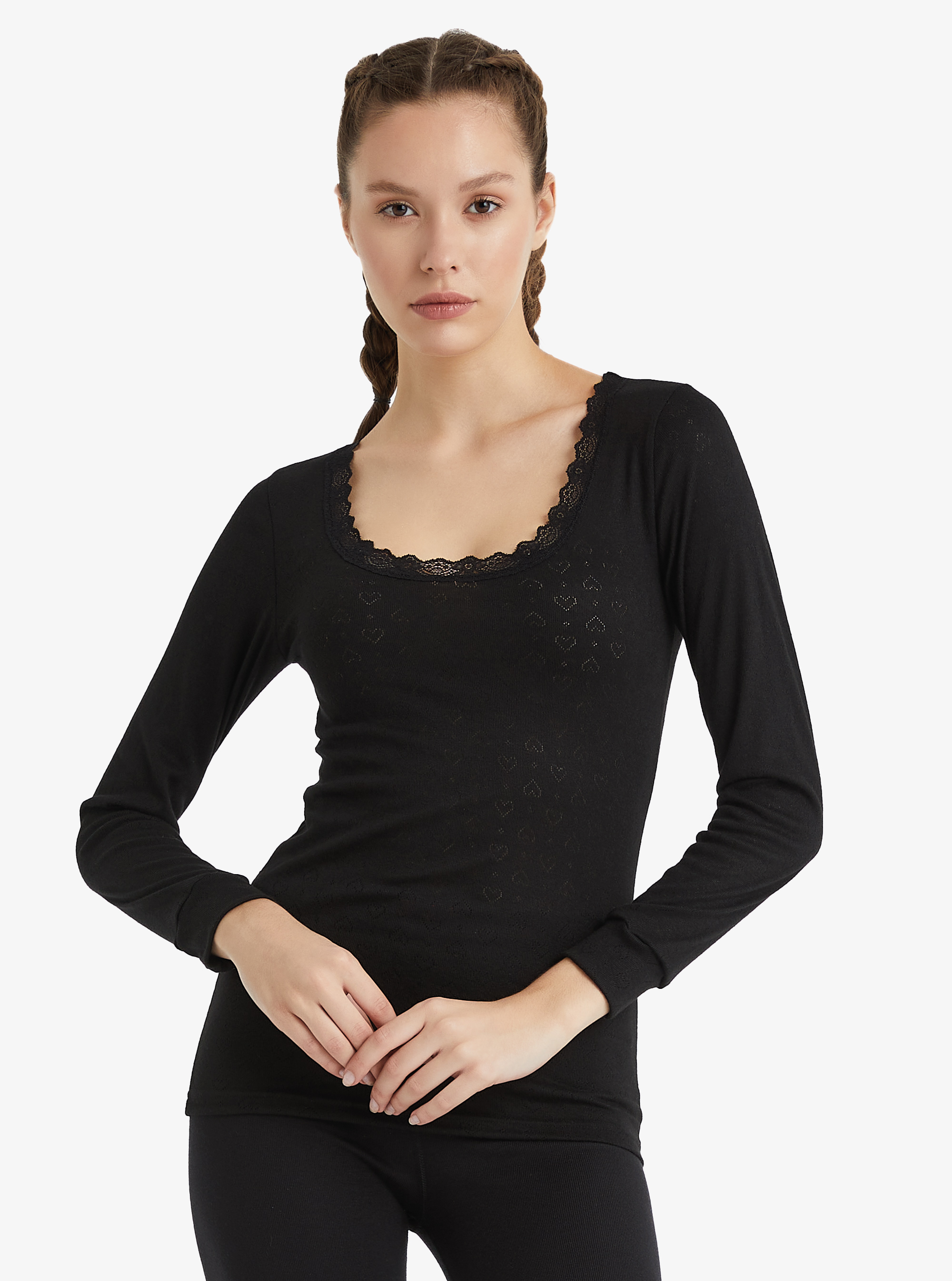 Kadın Termal Atlet 1. Seviye 1268 - Siyah - Blackspade