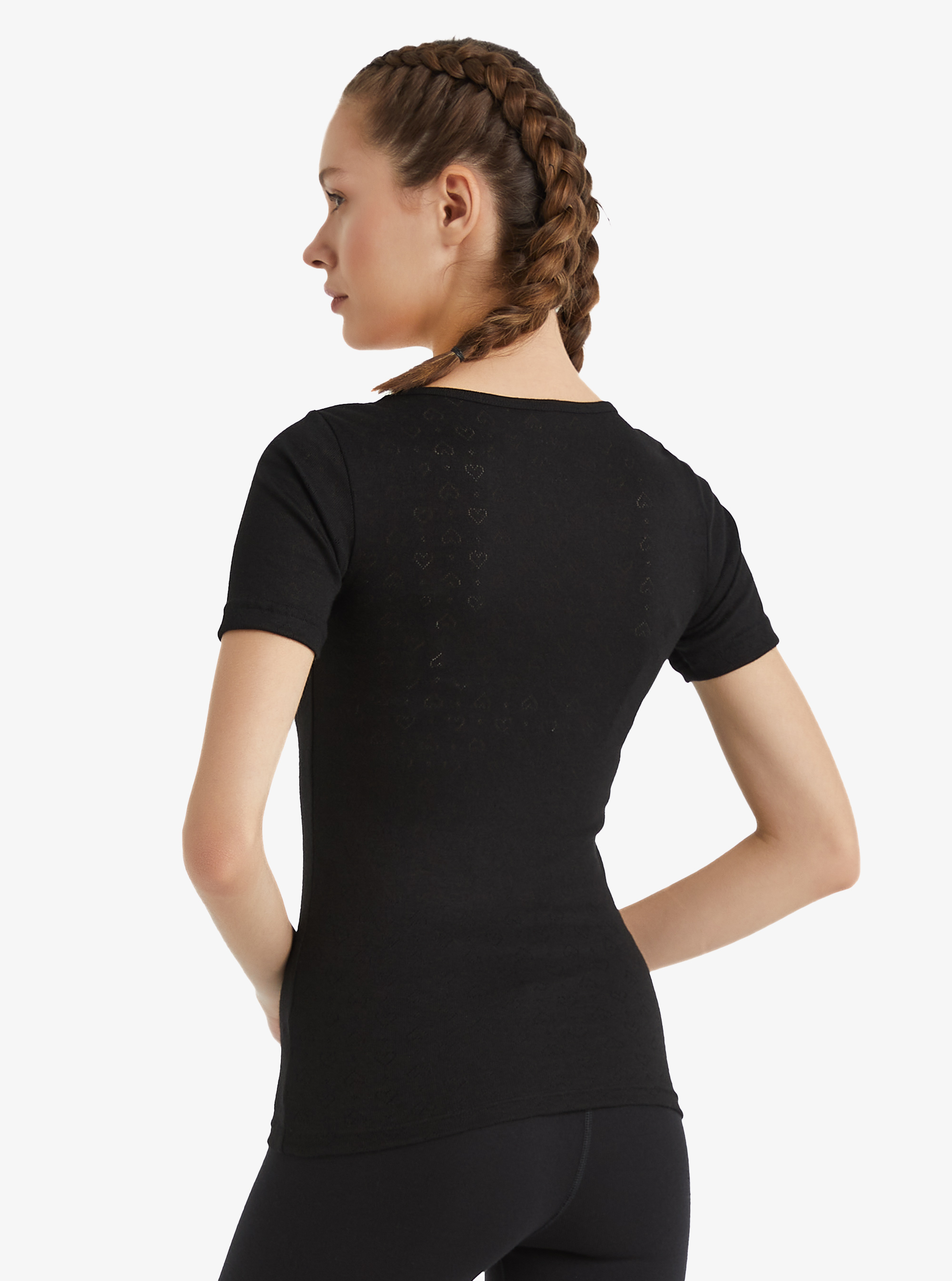 Kadın Termal Tişört 1. Seviye 1267 - Siyah - Blackspade (1)