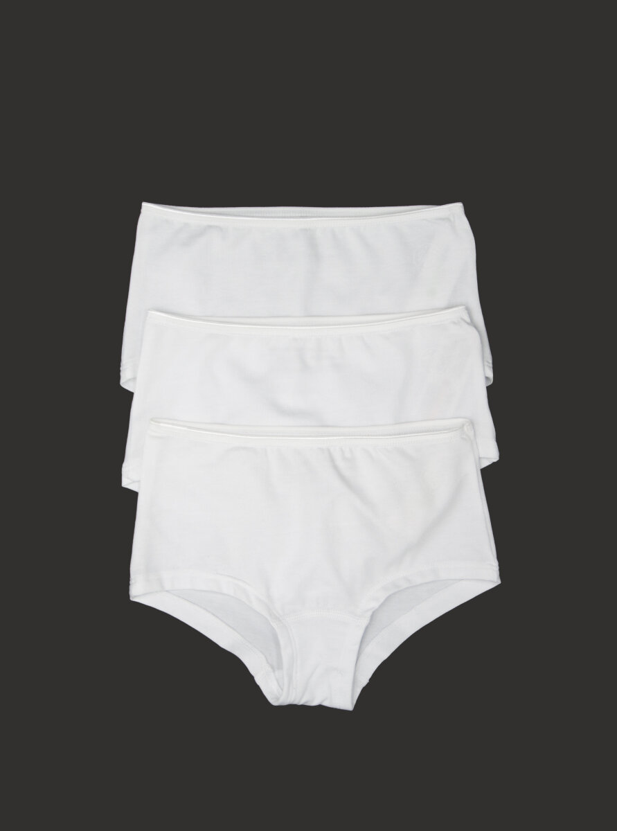 Kız Çocuk Boxer 3'lü Paket 1295 - Beyaz - Blackspade