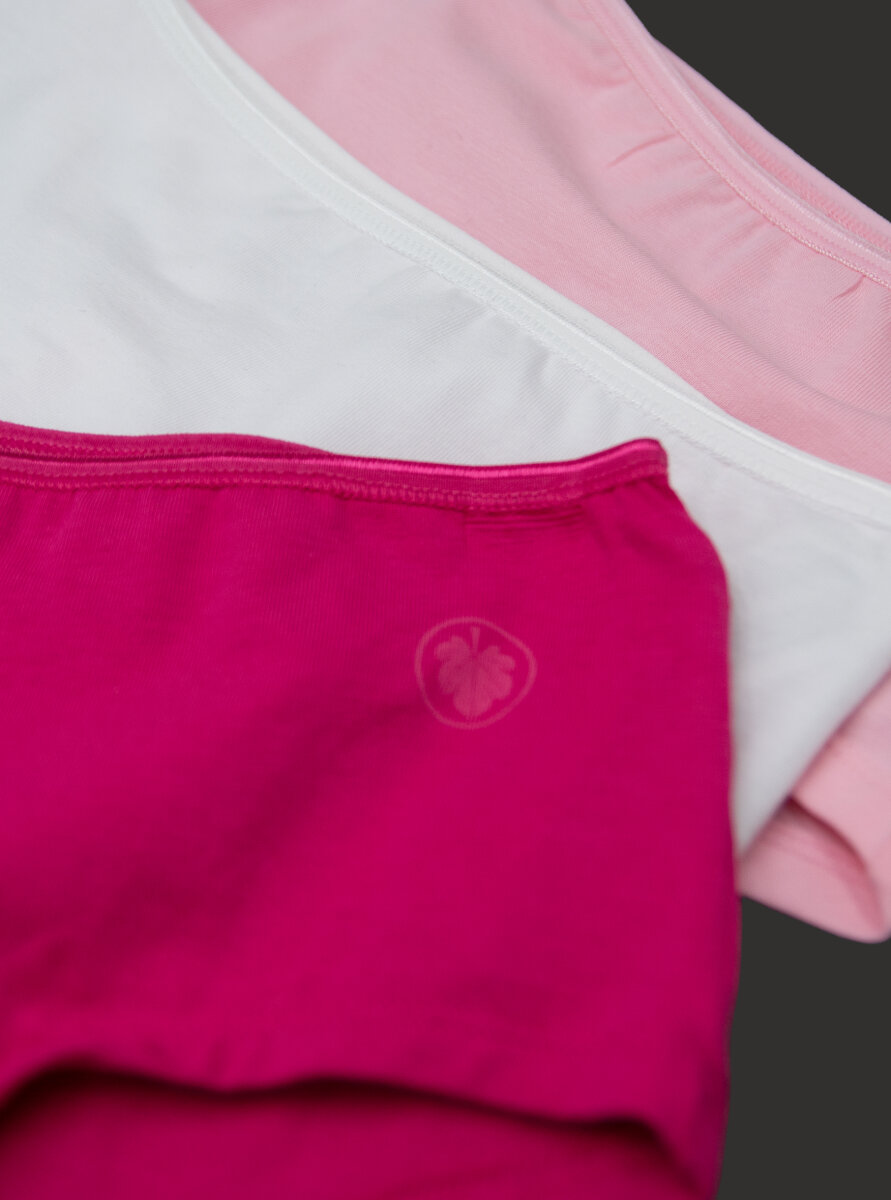 Kız Çocuk Boxer 3'lü Paket 1295 - Fuşya Pembe Beyaz - Blackspade (1)