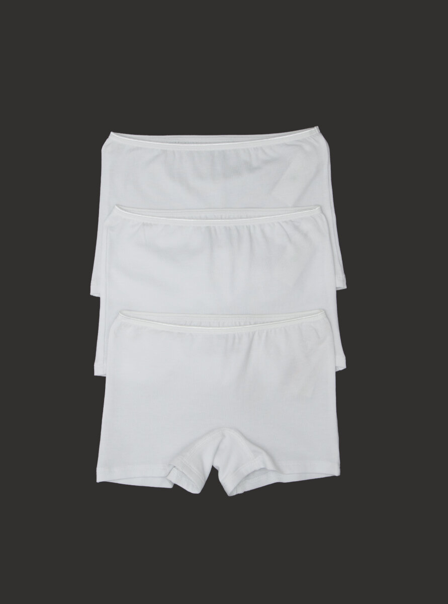 Kız Çocuk Boxer 3'lü Paket 1298 - Beyaz - Blackspade