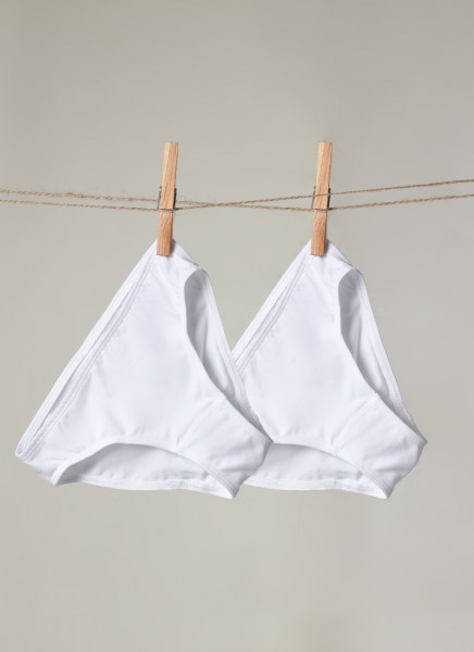 Kız Çocuk Organik Külot 2'li Paket 1195 - Beyaz - Blackspade (1)