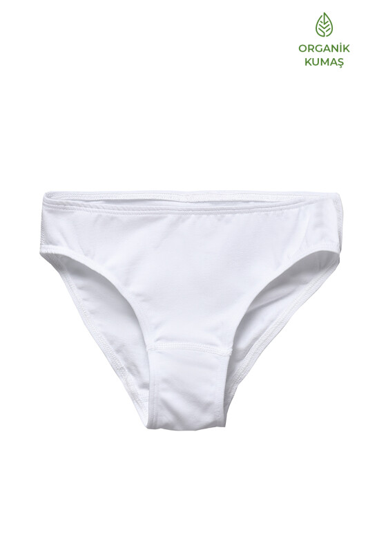 Kız Çocuk Organik Külot 2'li Paket 1195 - Beyaz - Blackspade