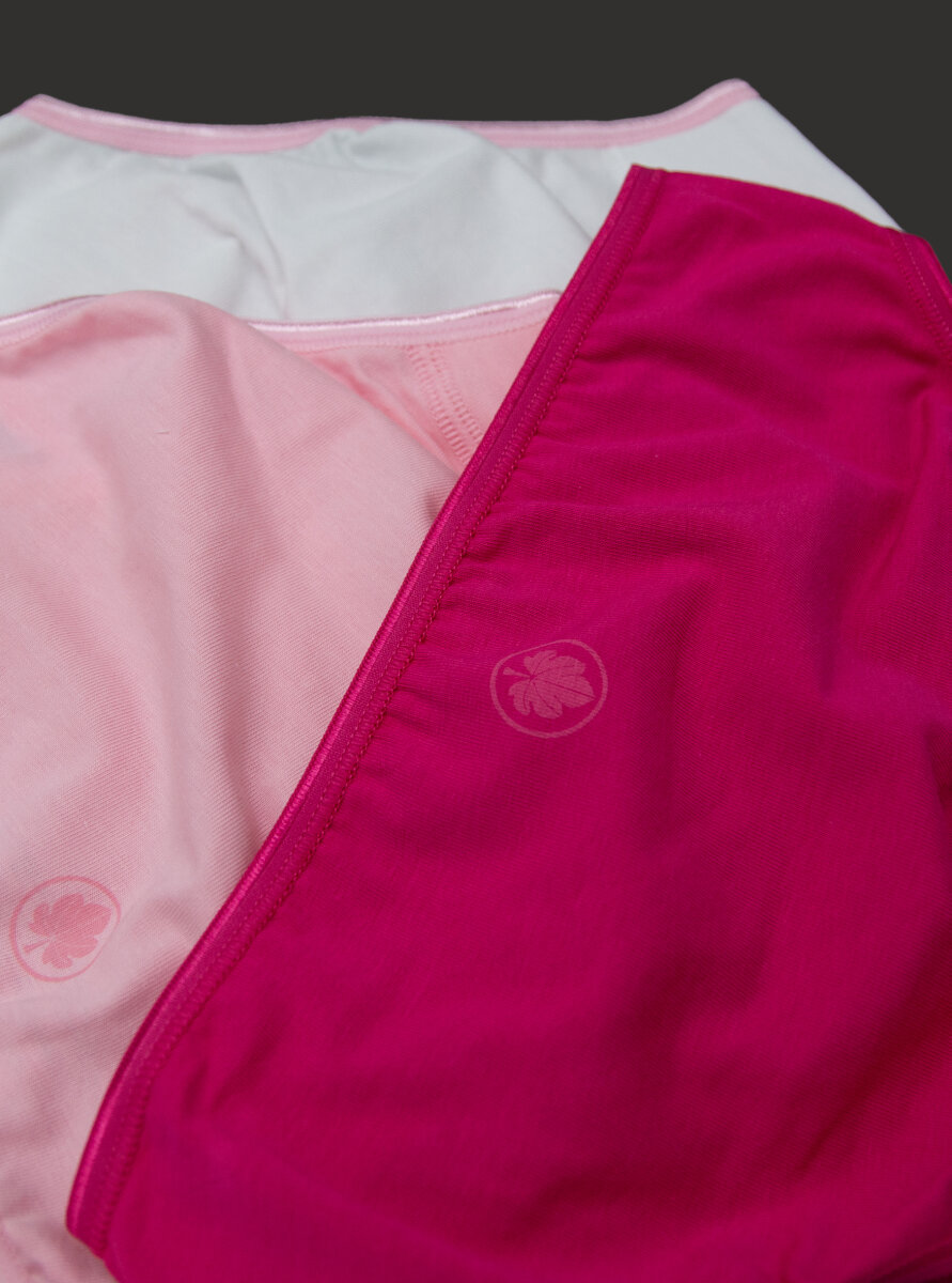 Kız Çocuk Külot 3'lü Paket 1294 - Fuşya Pembe Beyaz - 4