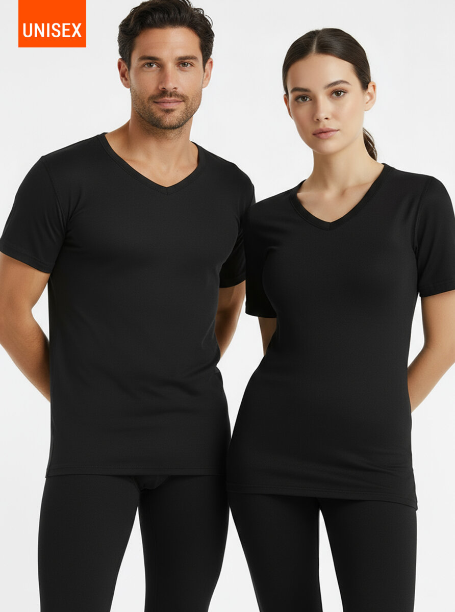 Unisex Termal Tişört 2. Seviye 1263 - Siyah - Blackspade
